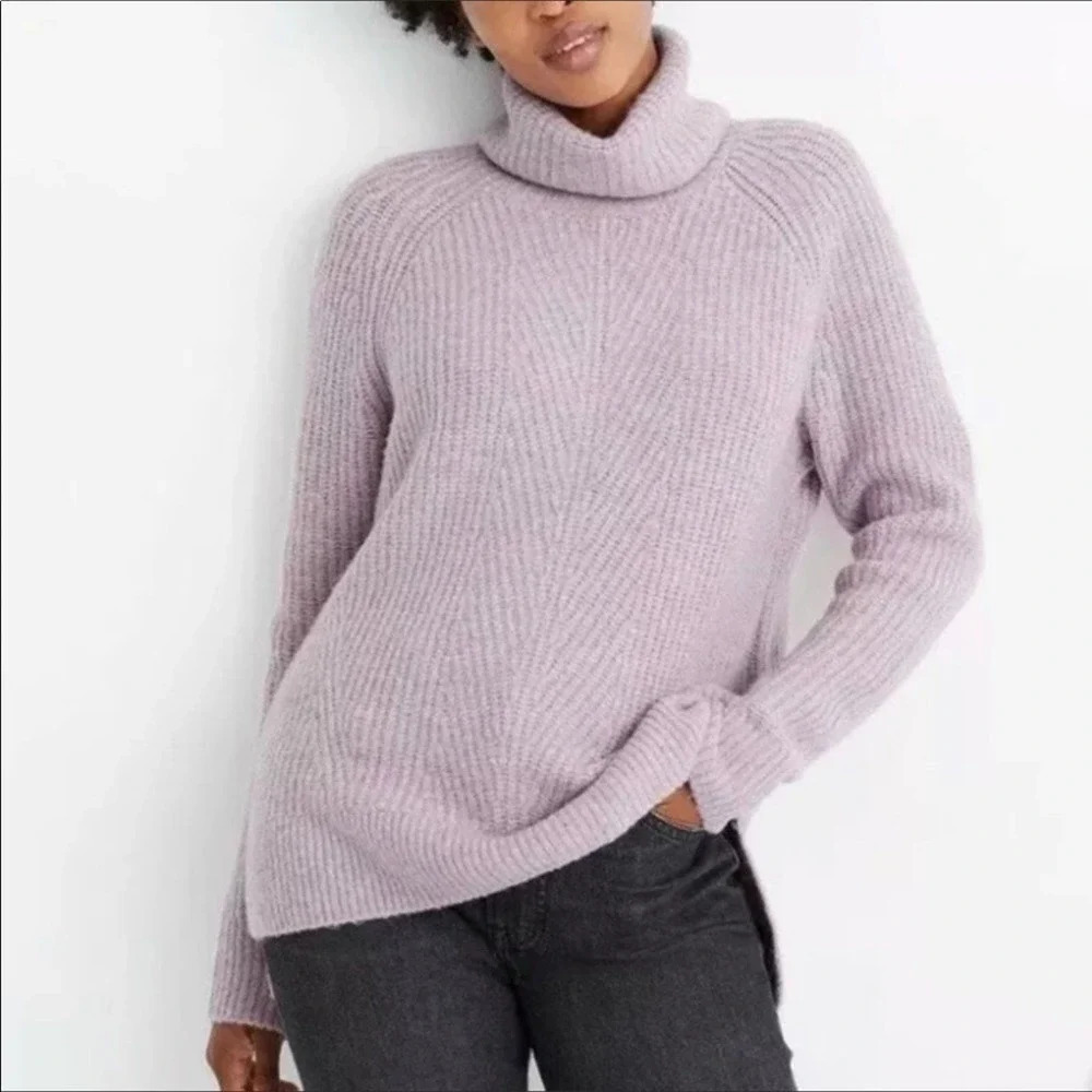 NEW Madewell Size XXS Mercer Turtleneck Purple Sweater